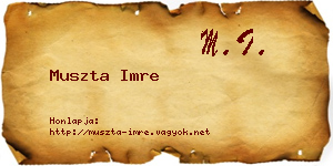 Muszta Imre névjegykártya